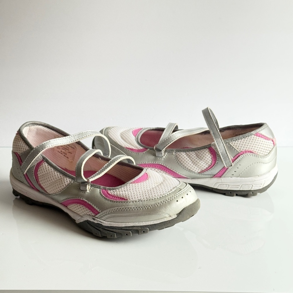 Athletech Stylish Pink and Silver Shoes Size 8.5